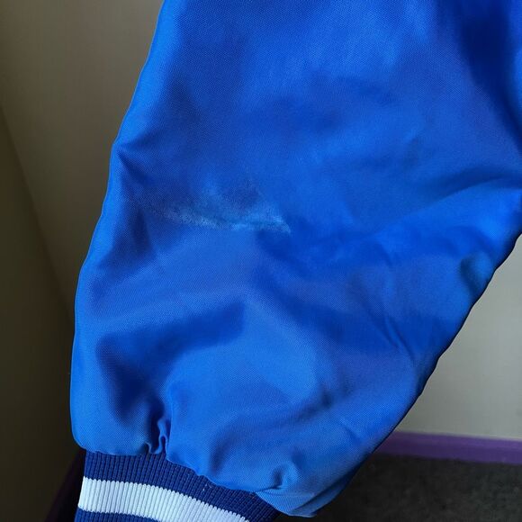 Vintage 80s Don Alleson Athletic Coach Jacket Royal Blue Wrestling CNS Northstar - Picture 10 of 11